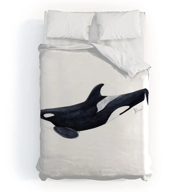 Orca killer whale Orcinus orca Duvet Cover