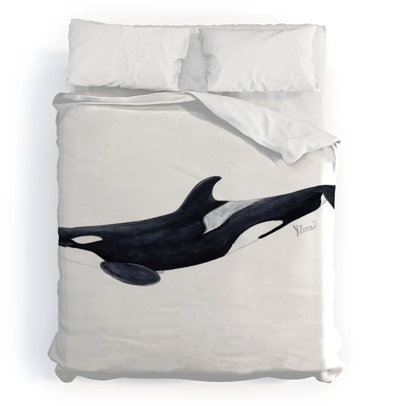 Orca killer whale Orcinus orca Duvet Cover