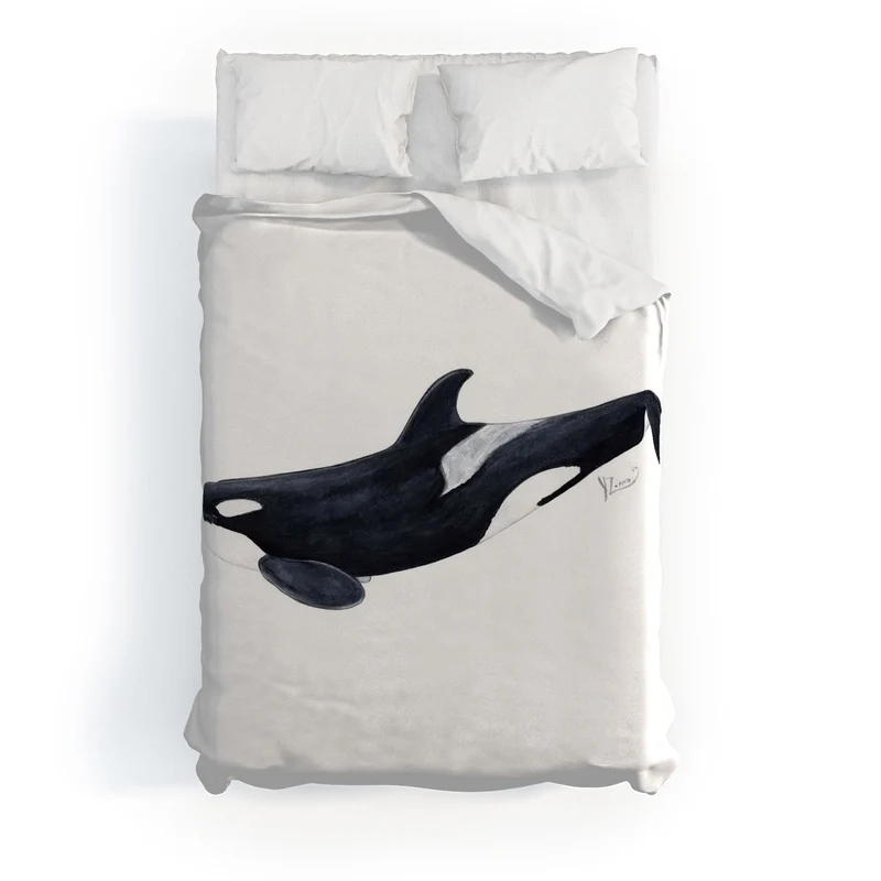 Orca killer whale Orcinus orca Duvet Cover