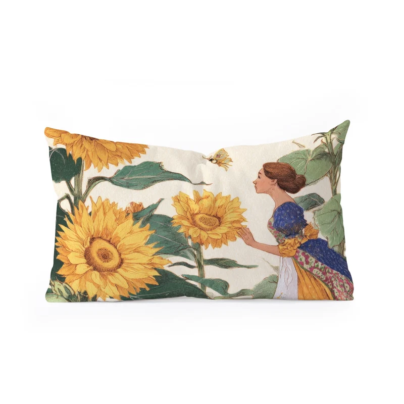 Sunflower Serenade Rectangular Pillow