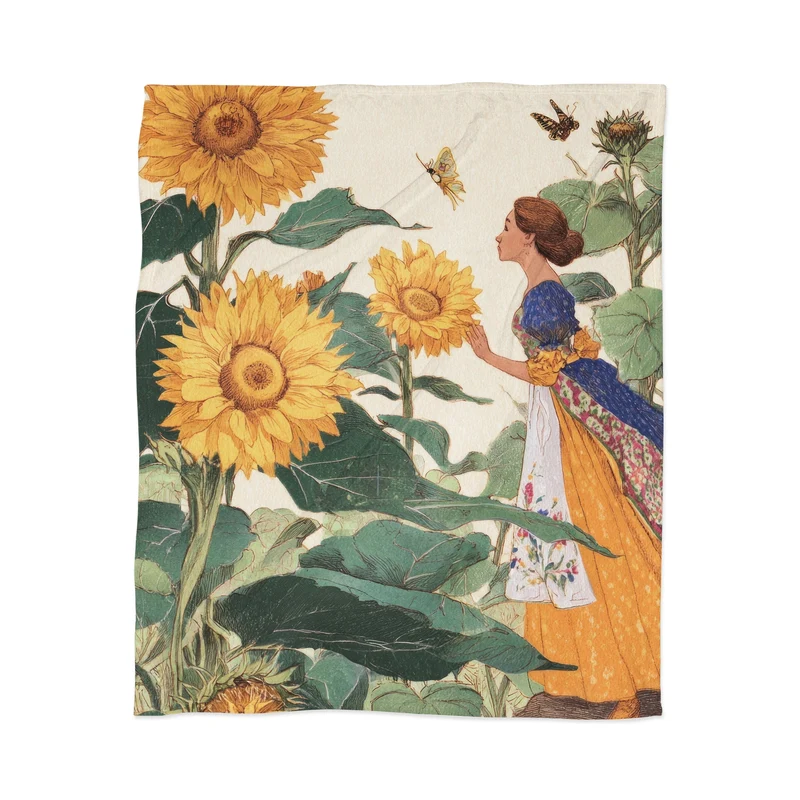 Sunflower Serenade Throw Blanket