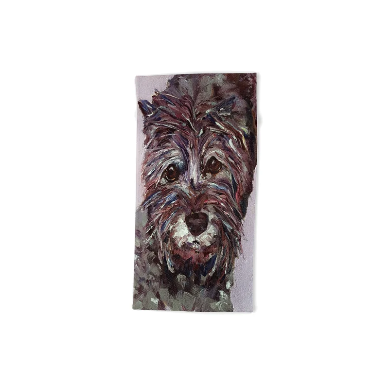 Colorful Canine Portrait Bath Towel