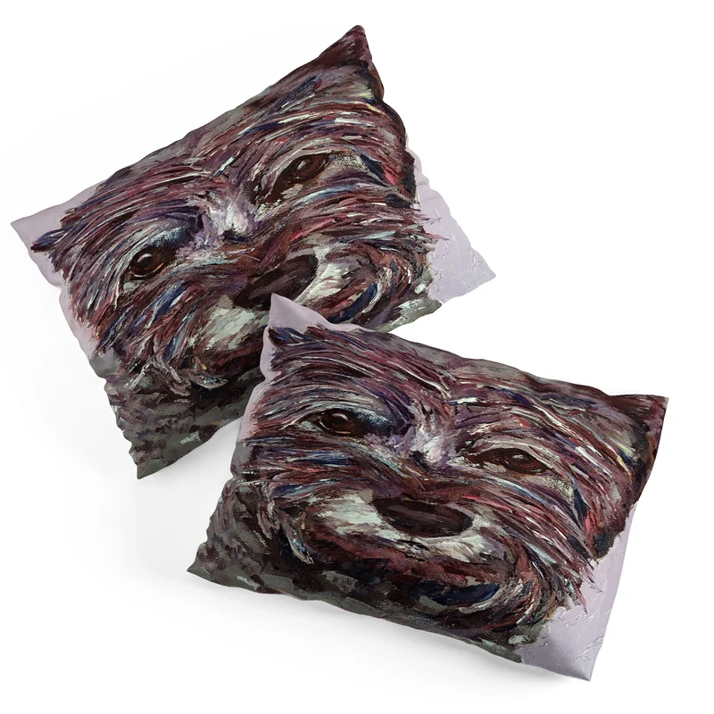 Colorful Canine Portrait Pillow Sham