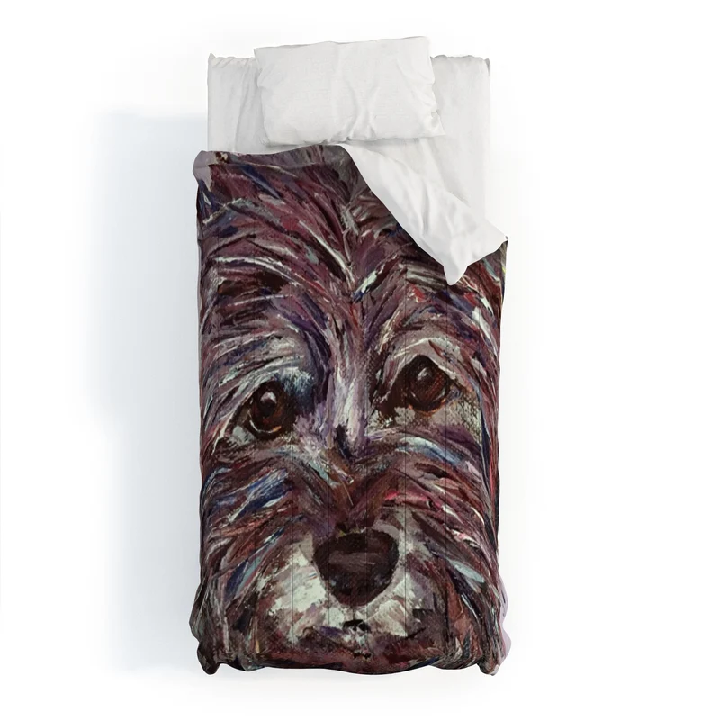 Colorful Canine Portrait Comforter