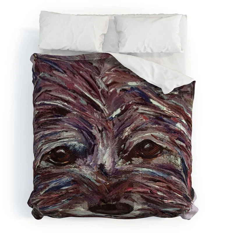 Colorful Canine Portrait Comforter