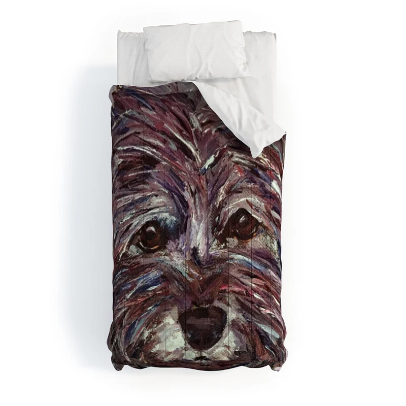 Colorful Canine Portrait Comforter