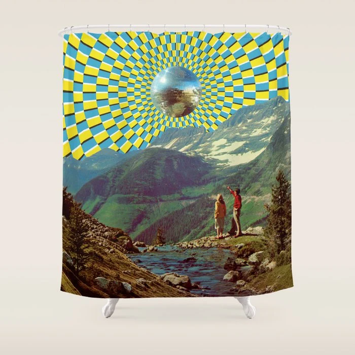 Peak Disco Boogie v2 Shower Curtain