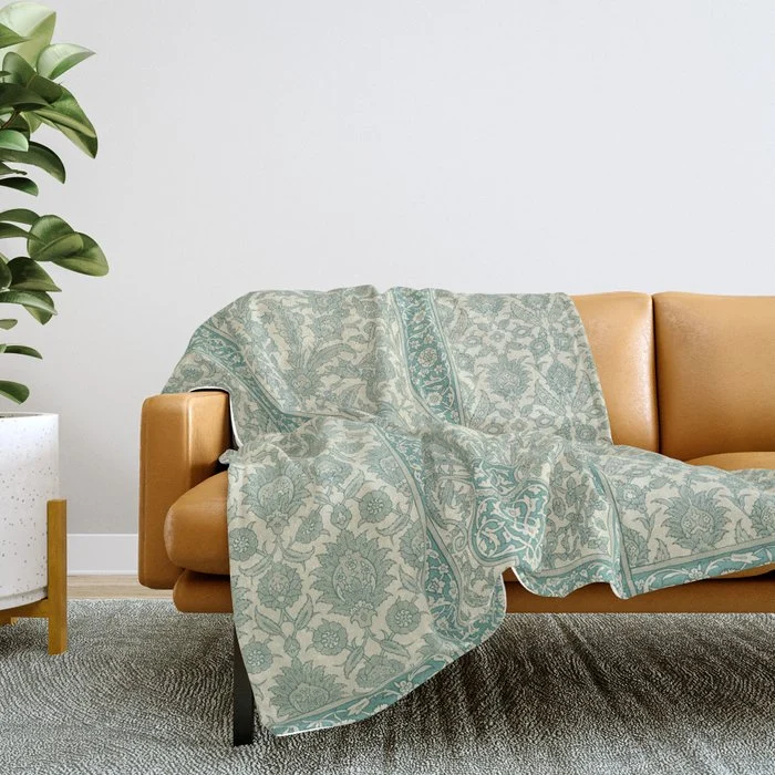 Antique Rug Design Throw Blanket