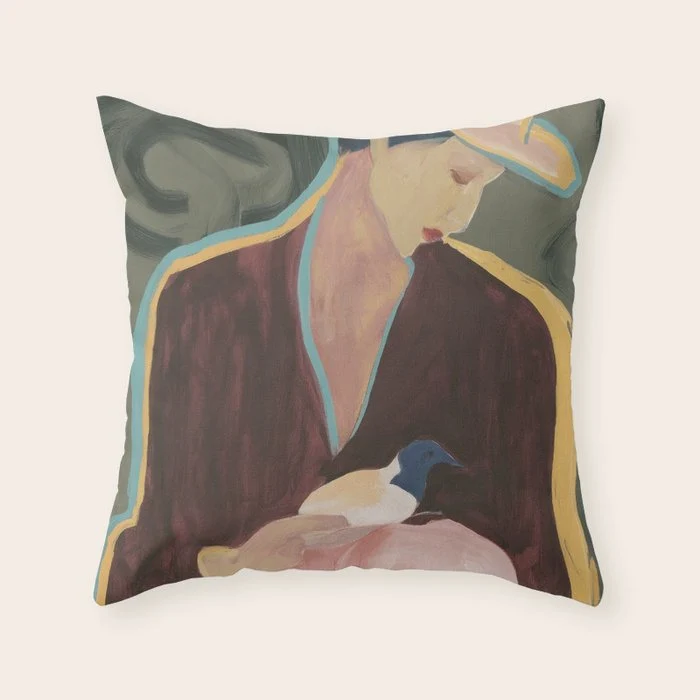 The Gentle Keeper Throw Pillow