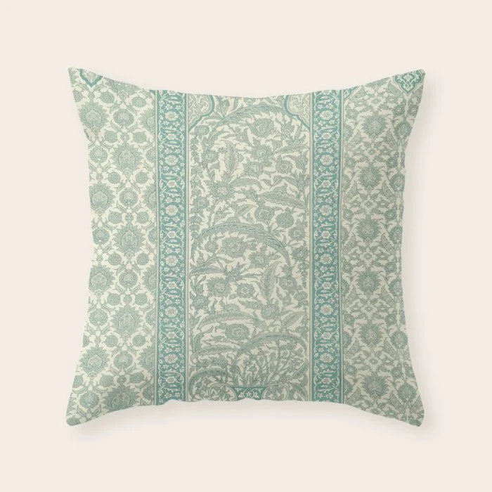 Antique Rug Design Throw Pillow