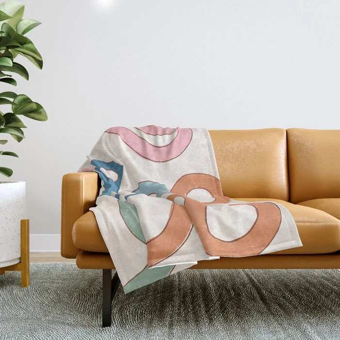 The road to success modern motivation Throw Blanket