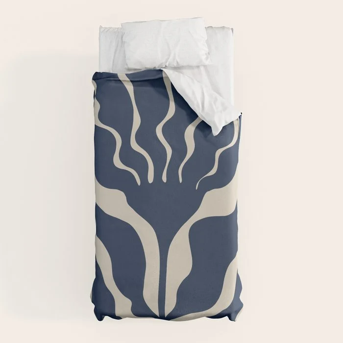 Day Bloom - Blue Duvet Cover
