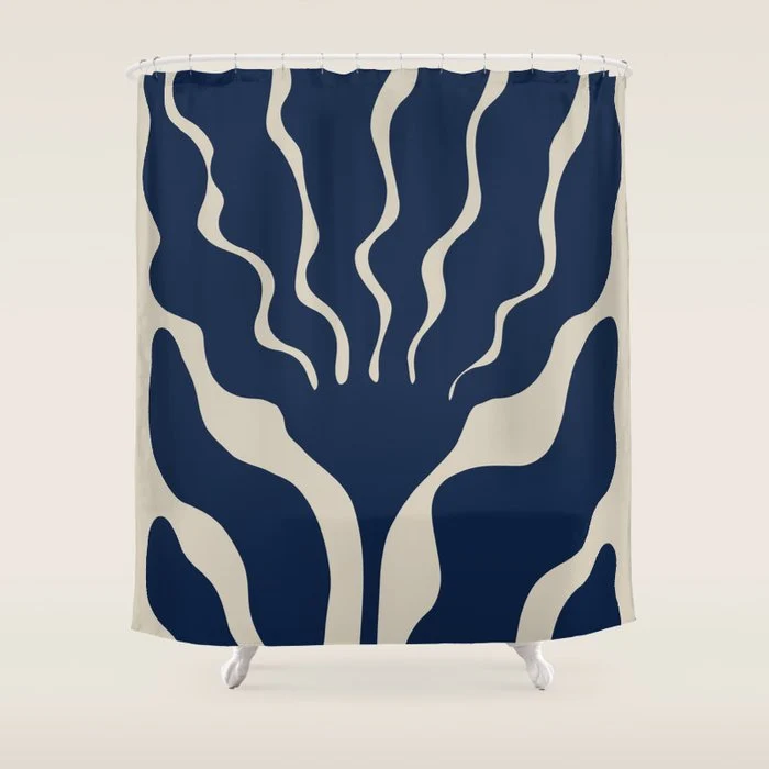 Day Bloom - Blue Shower Curtain