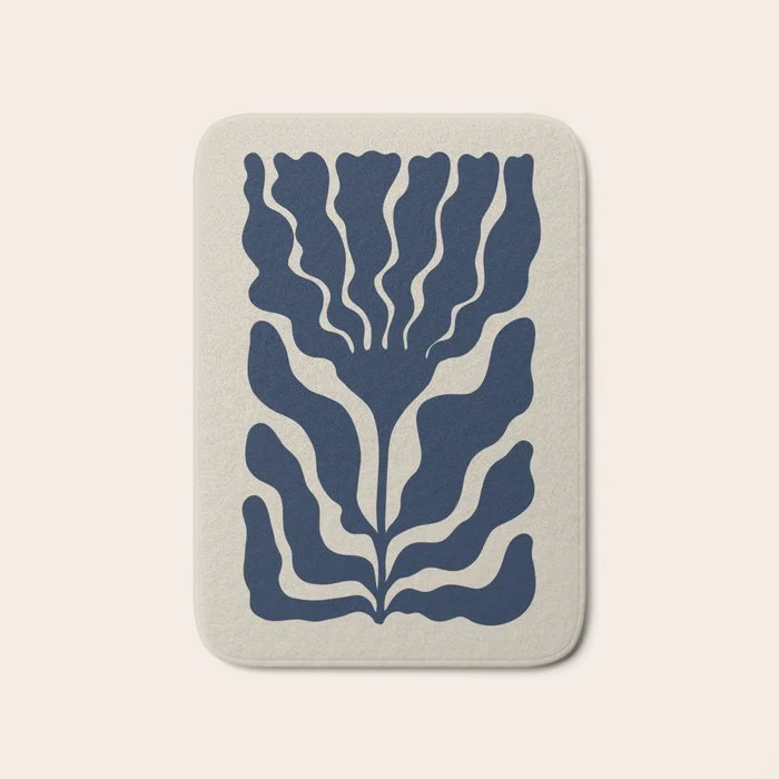 Day Bloom - Blue Bath Mat