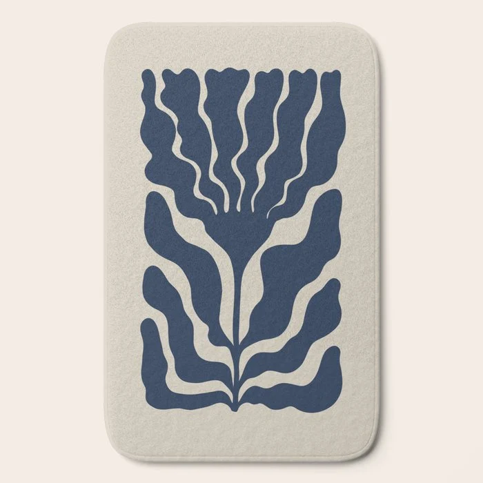 Day Bloom - Blue Bath Mat