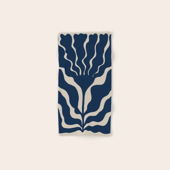 Day Bloom - Blue Bath Towel