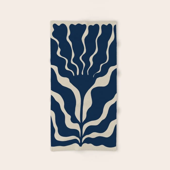 Day Bloom - Blue Bath Towel