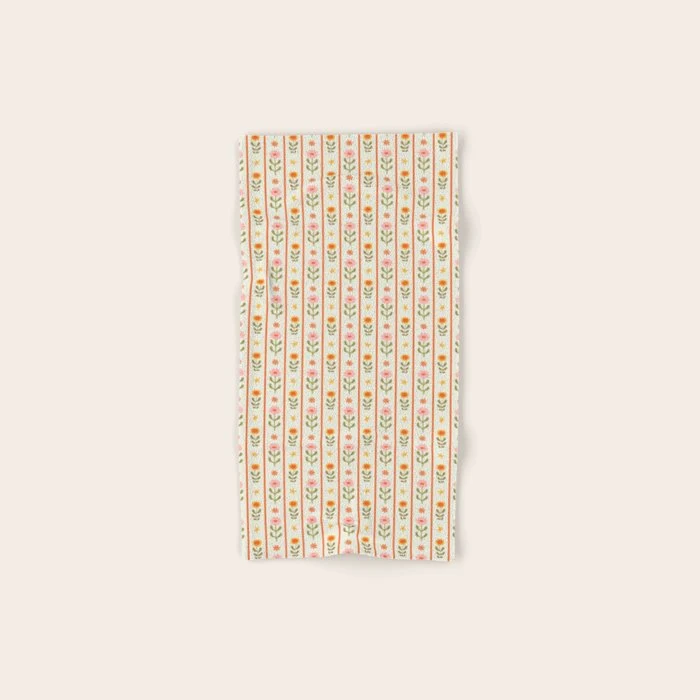 Vintage geometric flower art pattern Bath Towel