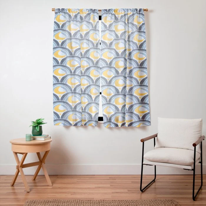 Mediterranean Moonlight Mosaic Window Curtain