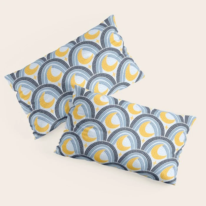 Mediterranean Moonlight Mosaic Pillow Sham
