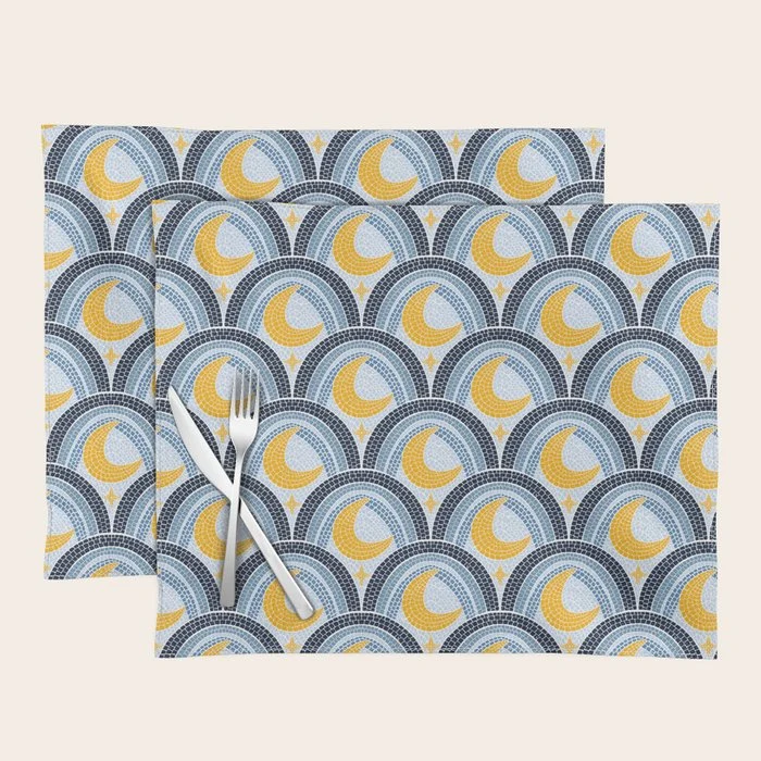 Mediterranean Moonlight Mosaic Placemat