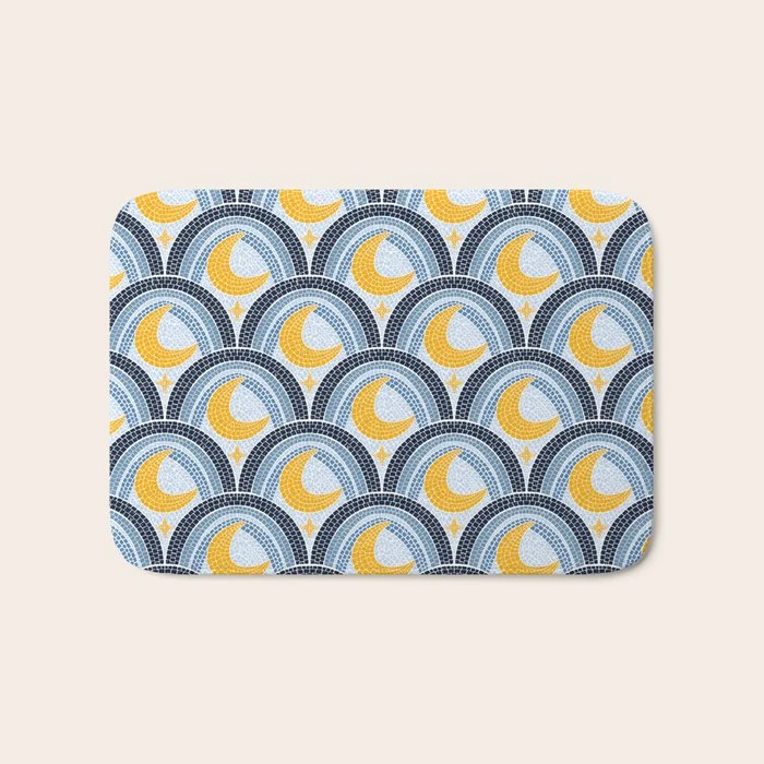 Mediterranean Moonlight Mosaic Bath Mat