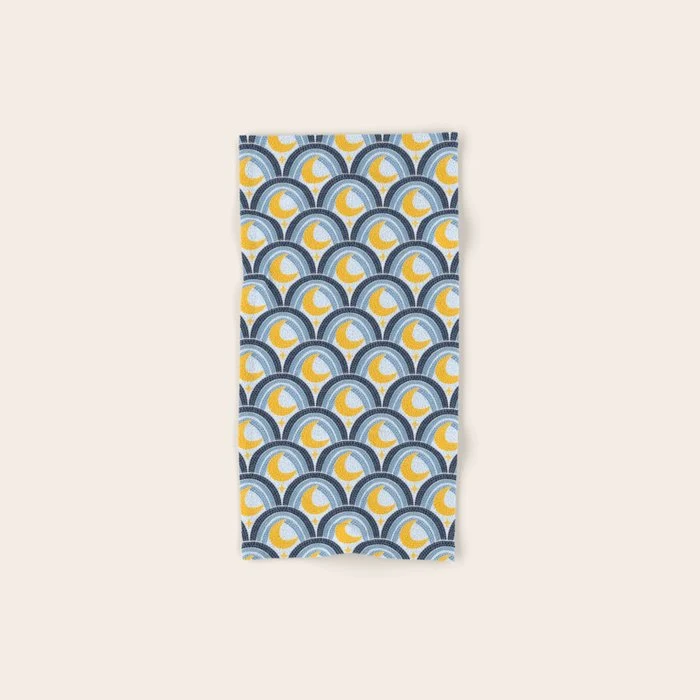 Mediterranean Moonlight Mosaic Bath Towel