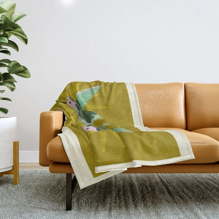 Hummingbird aka Sun God Throw Blanket