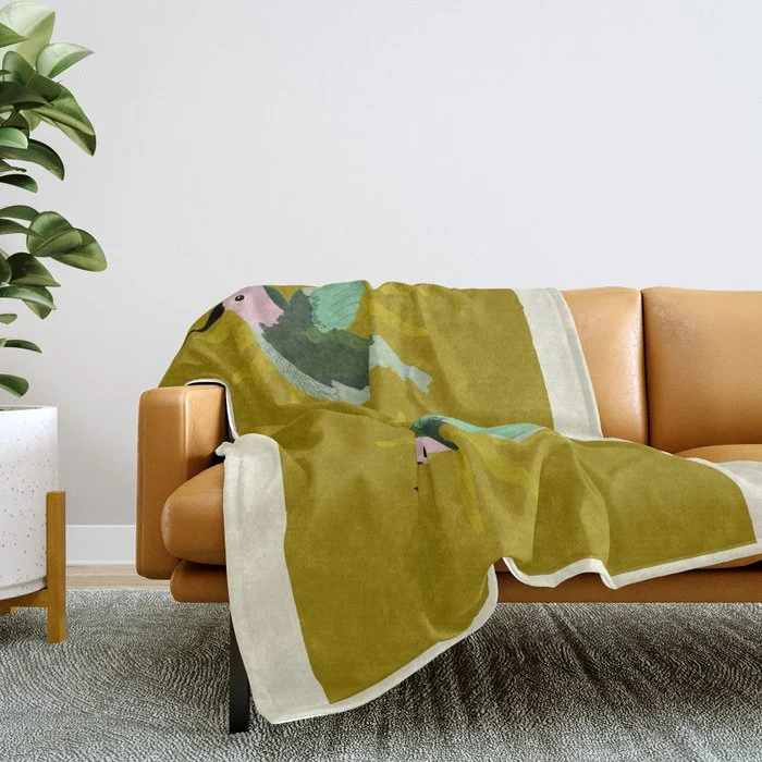 Hummingbird aka Sun God Throw Blanket