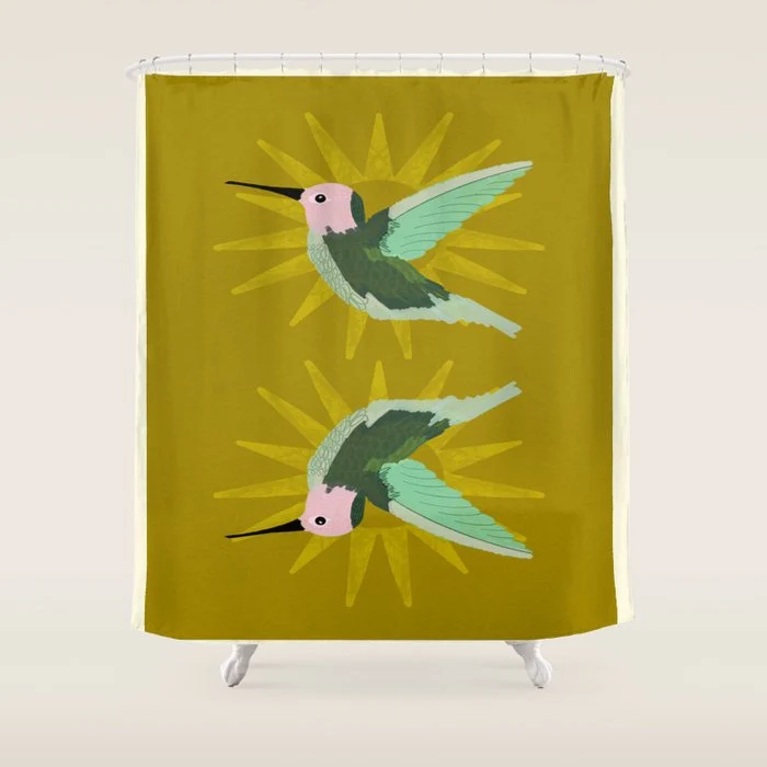 Hummingbird aka Sun God Shower Curtain
