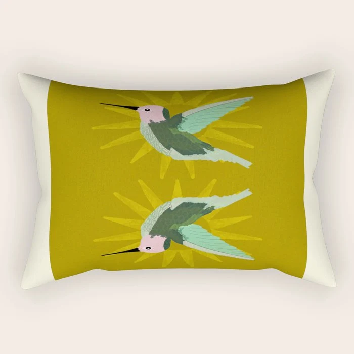 Hummingbird aka Sun God Rectangular Pillow