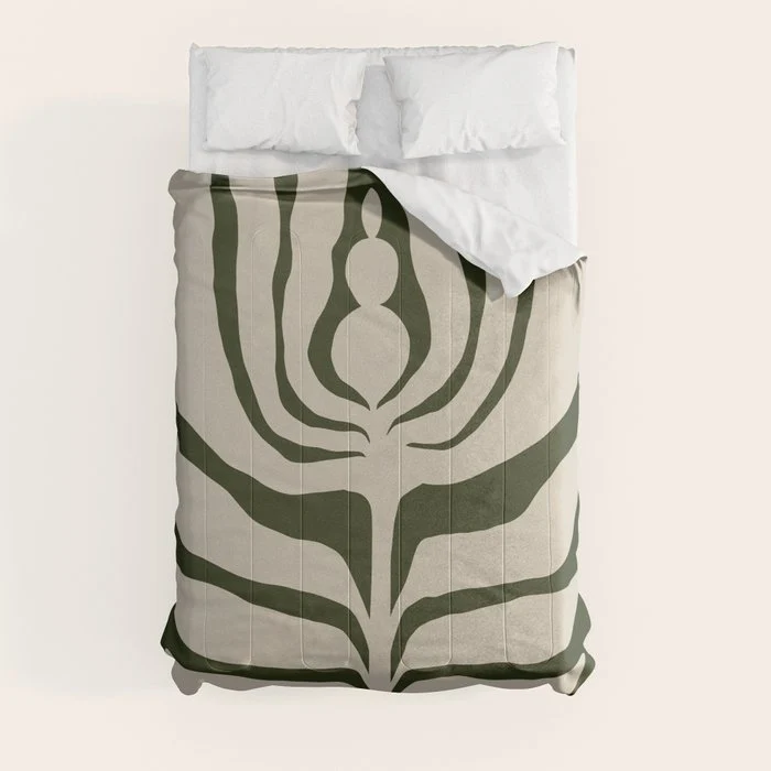 Night Bloom - Green Comforter