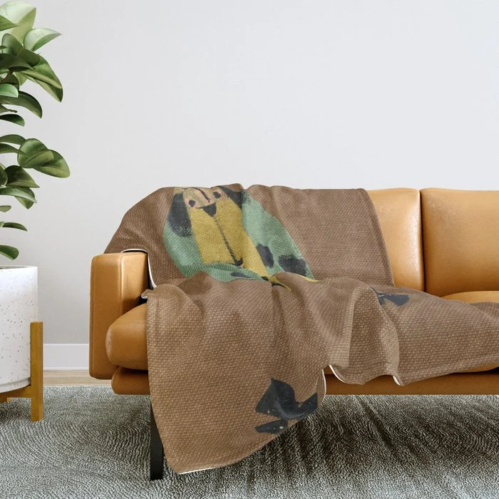 Moth II Throw Blanket