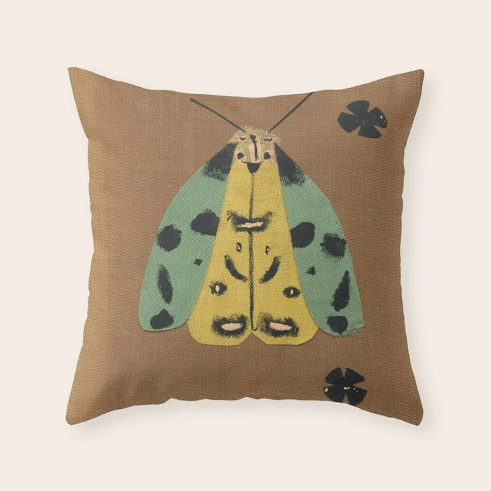 Moth II Throw Pillow