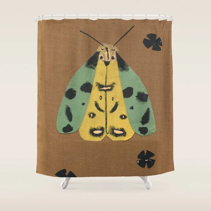 Moth II Shower Curtain