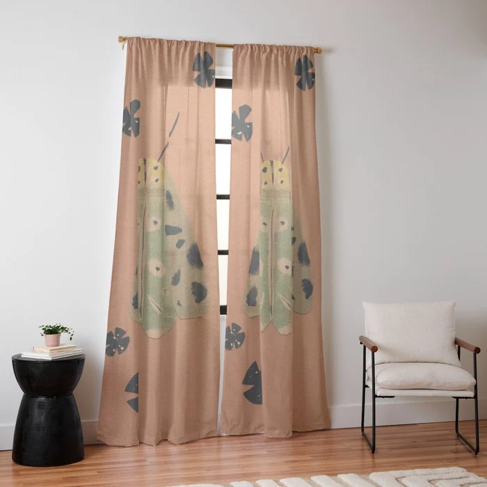 Moth I Window Curtain
