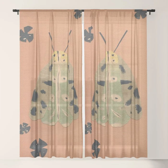 Moth I Window Curtain