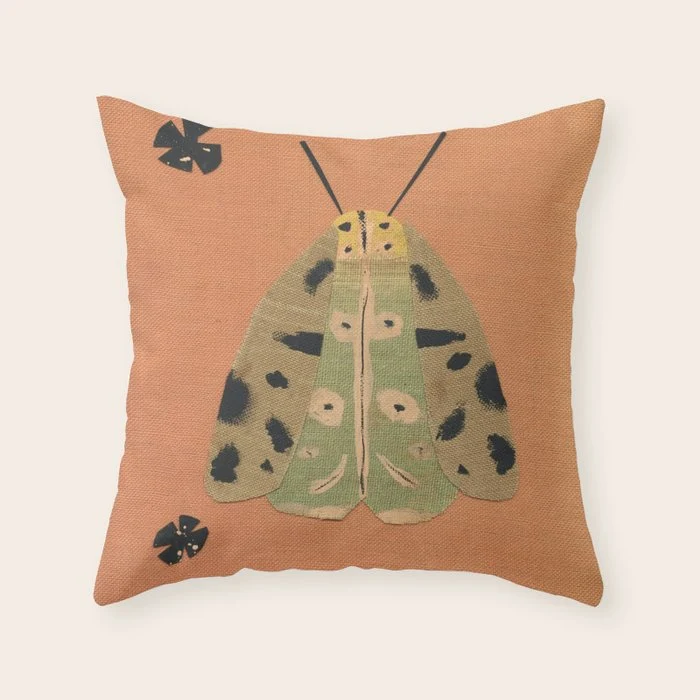 Moth I Throw Pillow