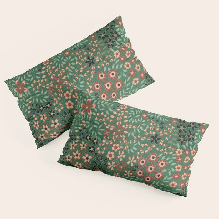 Japanese floral print pattern Pillow Sham