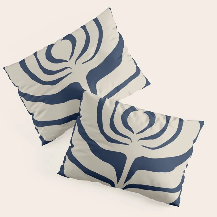 Night Bloom - Blue Pillow Sham