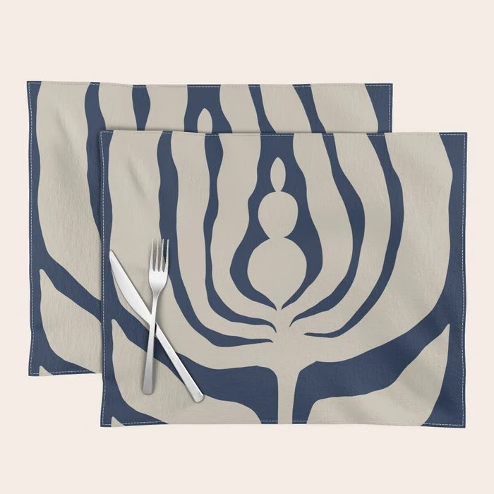 Night Bloom - Blue Placemat