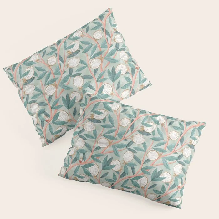 Whimsical Fruit with little girl Pillow Sham